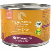 60er-SET Bio Ente mit Kartoffeln und Bananenchips 200g Gluten-getreide- laktosefrei Katze Nassfutter Herrmann