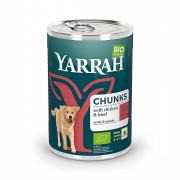 Bio Bröckchen mit Huhn und Rind 405g Hund Nassfutter Yarrah
