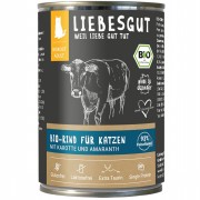 Bio Rind mit Karotte und Amaranth 400g Katze Nassfutter Liebesgut